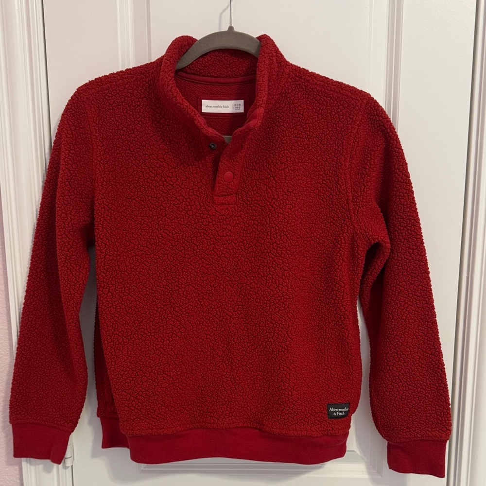 Abercrombie Kids Cherry Red Fleece Sweater